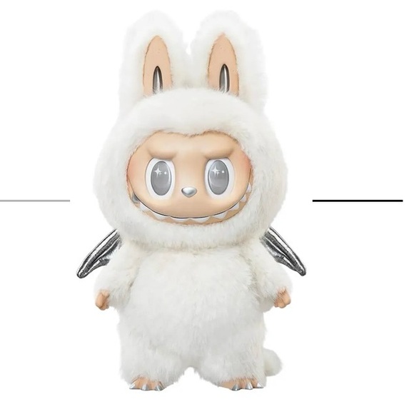 White LABUBU with silver wings angel in the clouds - Picture 7 of 7